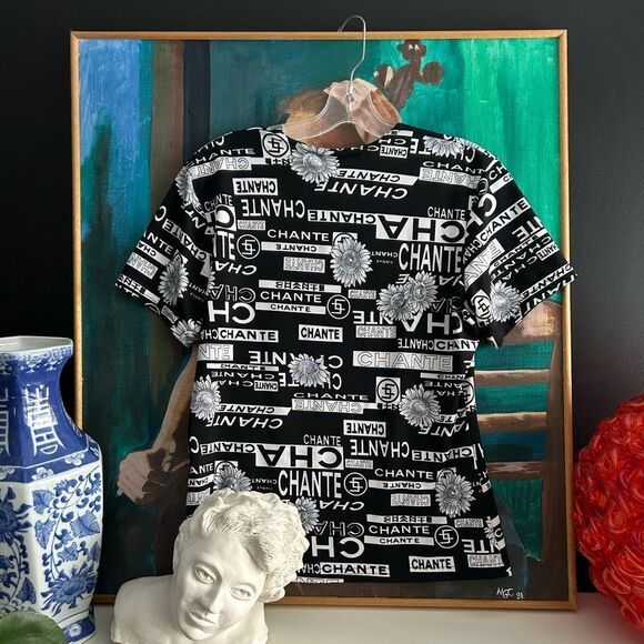 Ness Black & White Chante T-shirt size Large - Picture 2 of 16